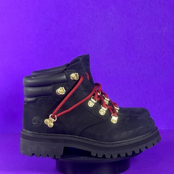 Timberland Women's LTD Heritage 6 Inch Black Nubuck Leather Boot Shoe Size 6-NEW - Picture 1 of 10